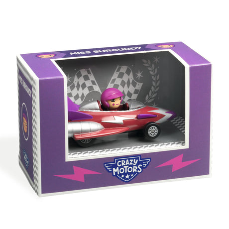 Djeco - Crazy Motors toy car - Miss Burgundy | Scout & Co