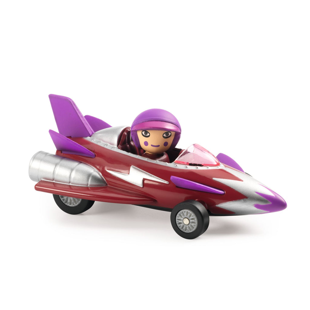 Djeco - Crazy Motors toy car - Miss Burgundy | Scout & Co