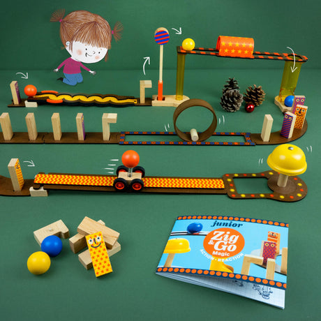 Djeco - Zig & Go Junior - Action Reaction construction game - 42 pieces - Magic | Scout & Co