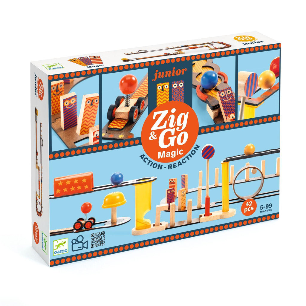 Djeco - Zig & Go Junior - Action Reaction construction game - 42 pieces - Magic | Scout & Co