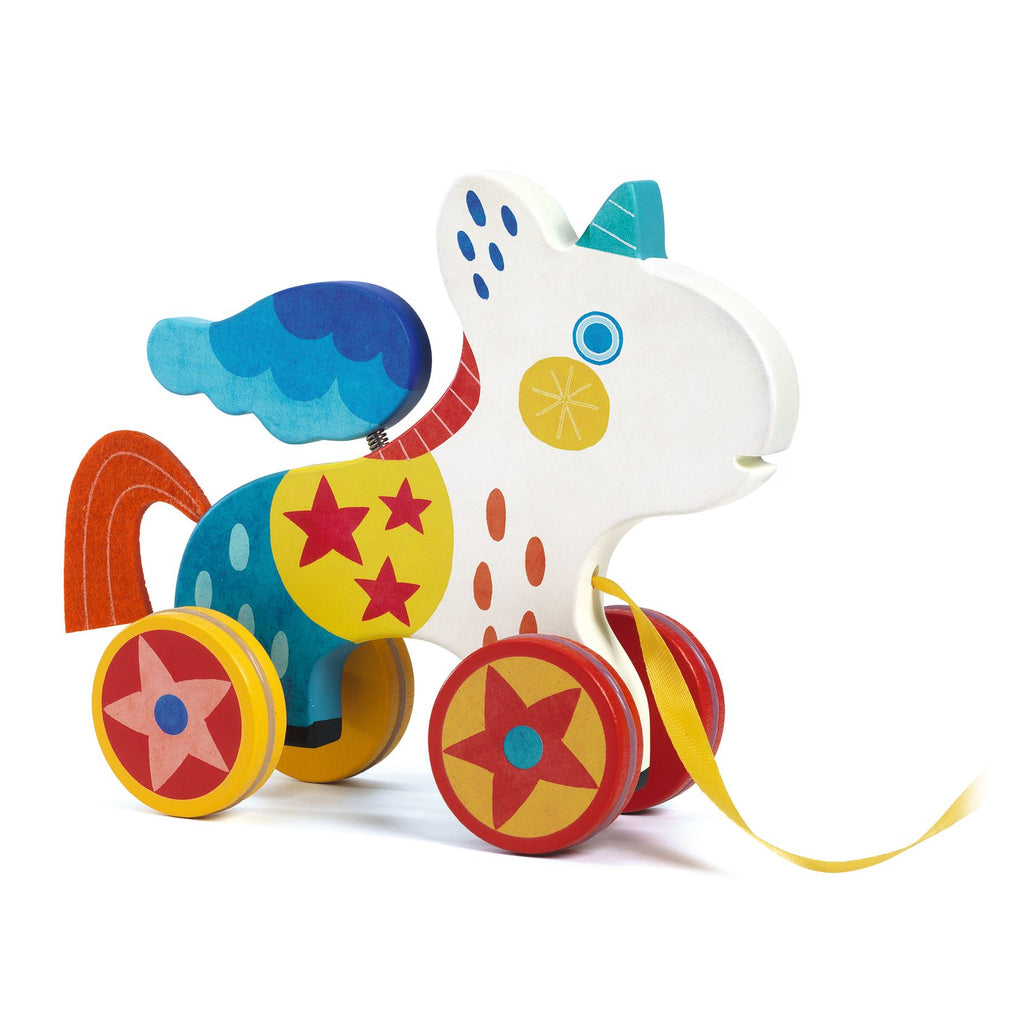 Djeco - Vadim unicorn pull-along toy | Scout & Co