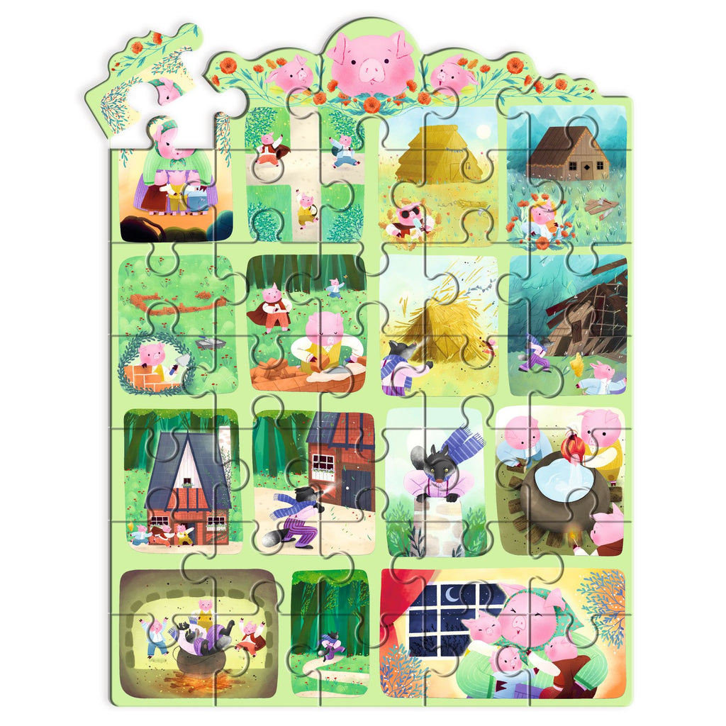 Djeco - Story Puzzle - The Three Little Pigs 35-piece jigsaw | Scout & Co