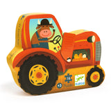 Djeco - The Tractor 16-piece silhouette jigsaw puzzle | Scout & Co