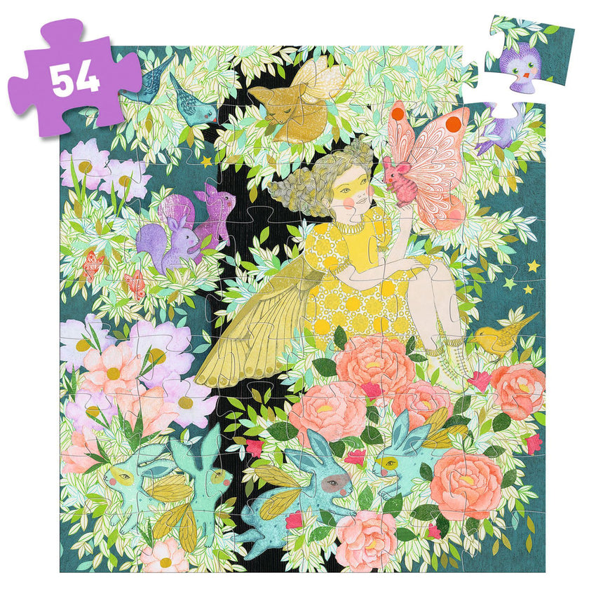 Djeco - Flora's Tree 54-piece silhouette jigsaw puzzle | Scout & Co