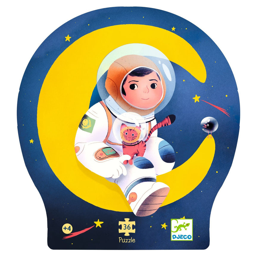 Djeco - An Astronaut On The Moon 36-piece silhouette puzzle | Scout & Co