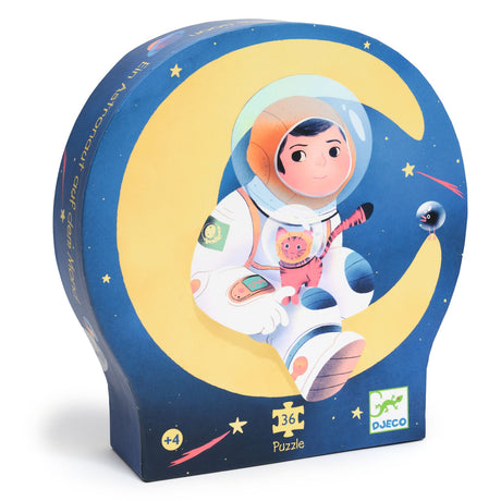 Djeco - An Astronaut On The Moon 36-piece silhouette puzzle | Scout & Co