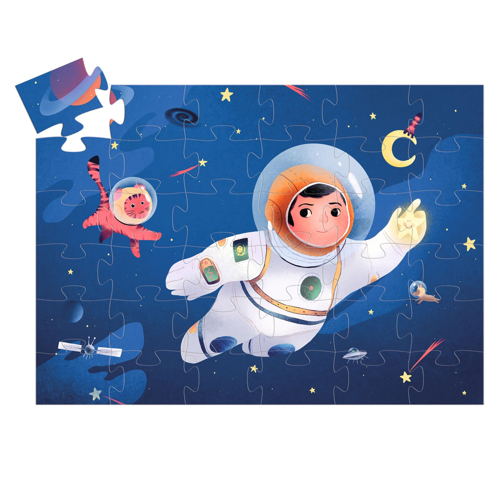 Djeco - An Astronaut On The Moon 36-piece silhouette puzzle | Scout & Co