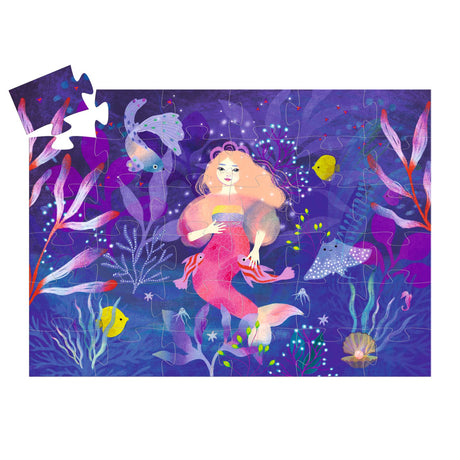 Djeco - Ella The Mermaid 36-piece silhouette jigsaw puzzle | Scout & Co