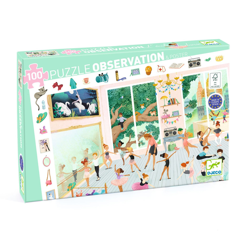 Djeco - Dance School 100-piece observation jigsaw puzzle | Scout & Co