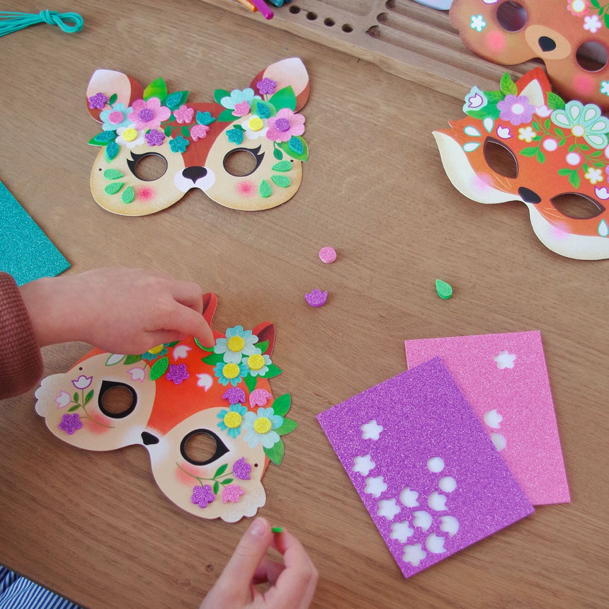 Djeco - Forest Animals mosaic masks DIY kit