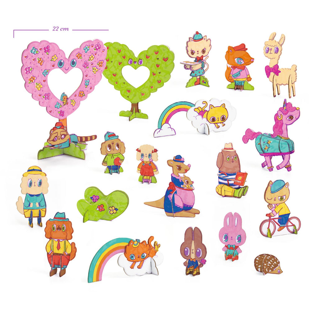 Djeco - Colour Assemble Play kit - Kawaii World | Scout & Co