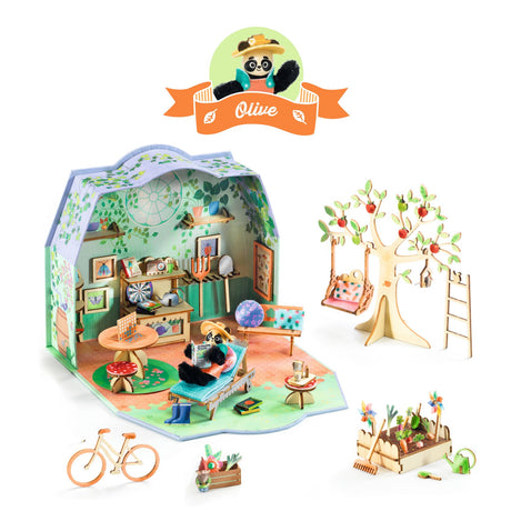 Djeco - Mi House miniature room craft kit - Olive | Scout & Co