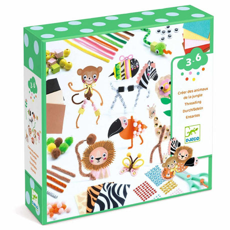 Djeco - Pipe cleaner threading craft kit - My Animals | Scout & Co
