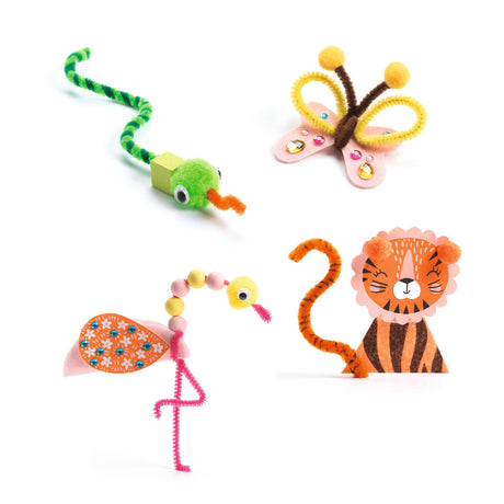 Djeco - Pipe cleaner threading craft kit - My Animals | Scout & Co