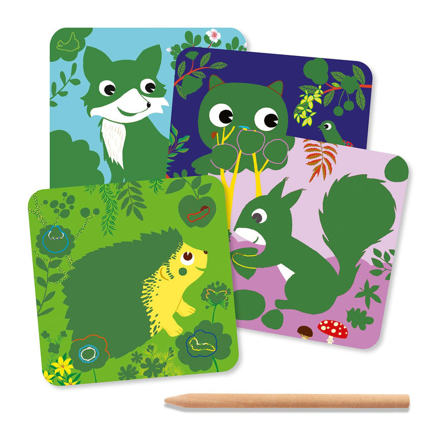 Djeco - Country Creatures scratch boards | Scout & Co