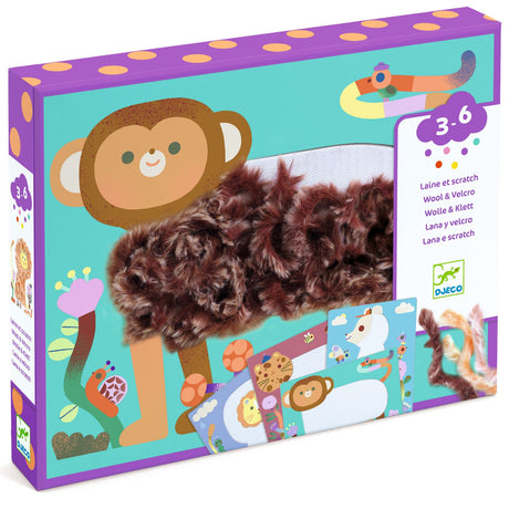 Djeco - Fluffy Friends wool & velcro collage kit | Scout & Co