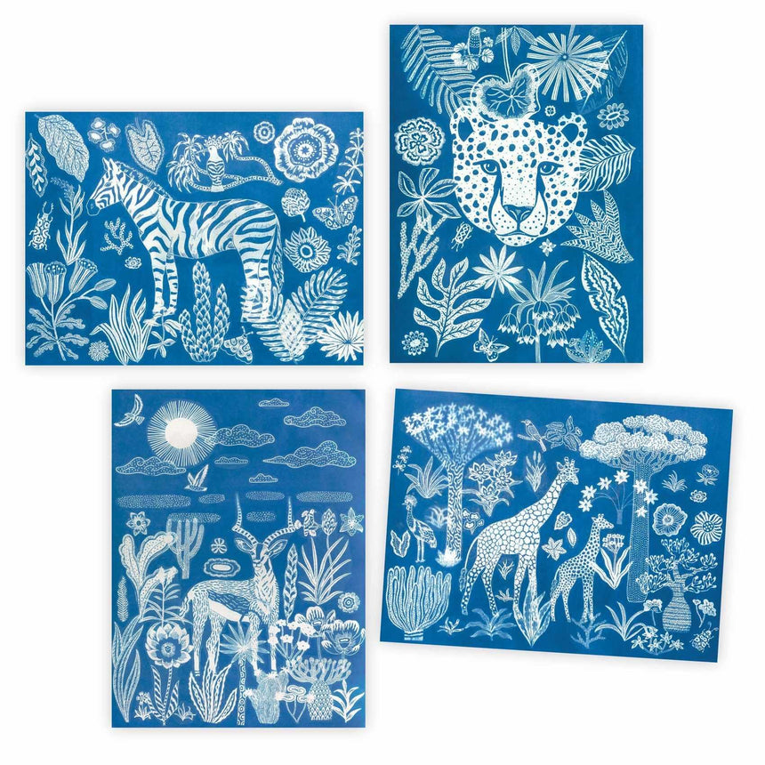 Djeco - Nighttime In The Savannah - cyanotype craft set | Scout & Co
