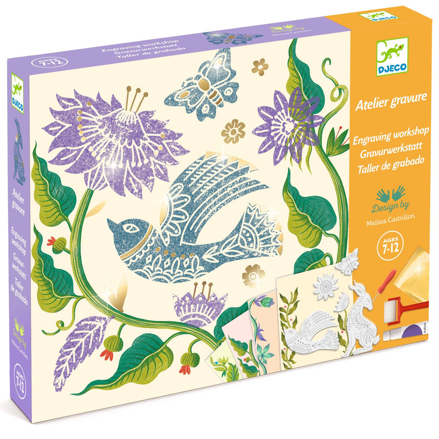 Djeco - Passionflower engraving craft kit
