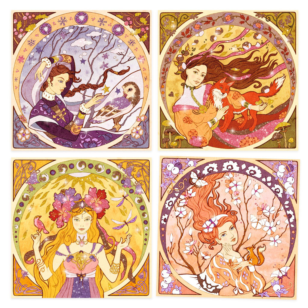 Djeco - Inspired By Alfons Mucha glitter art craft kit - Divine | Scout & Co