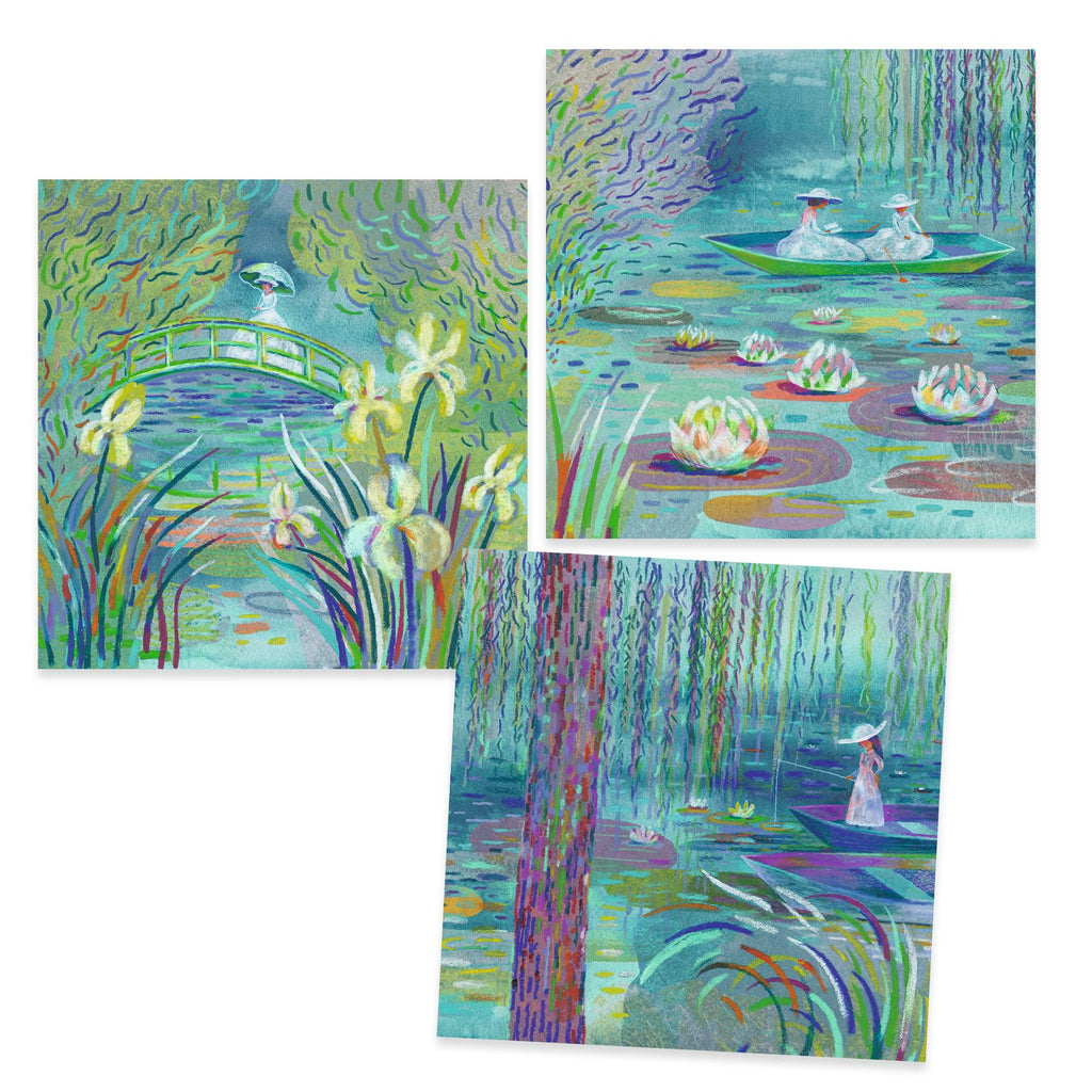 Djeco - Inspired By Claude Monet oil pastels craft kit - On The Waterlily Pond | Scout & Co