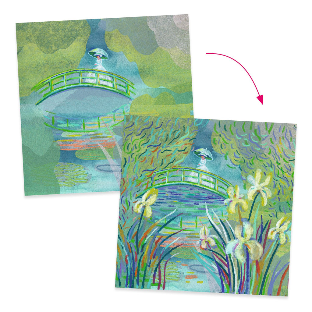 Djeco - Inspired By Claude Monet oil pastels craft kit - On The Waterlily Pond | Scout & Co