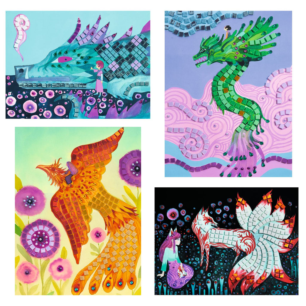 Djeco - Mythical Creatures mosaics craft set | Scout & Co