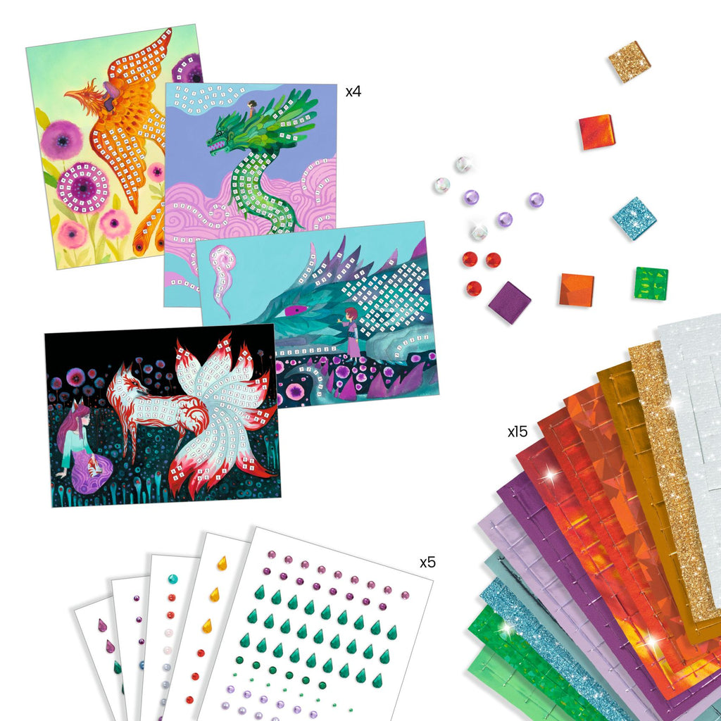 Djeco - Mythical Creatures mosaics craft set | Scout & Co