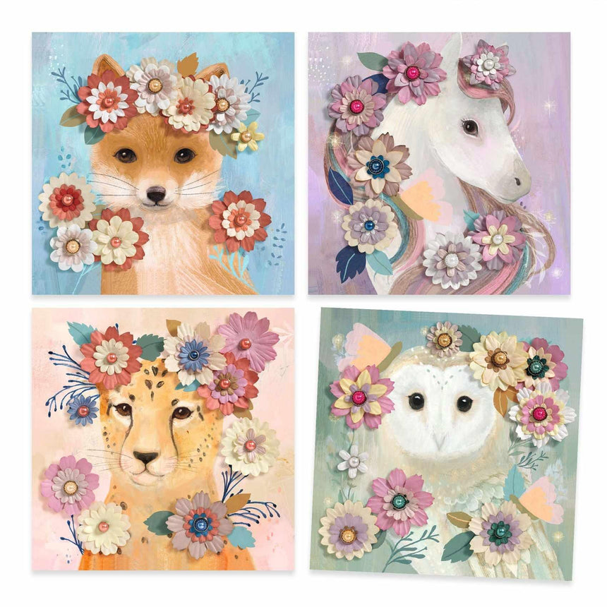 Djeco - Floral Wreaths 3D pictures craft kit | Scout & Co