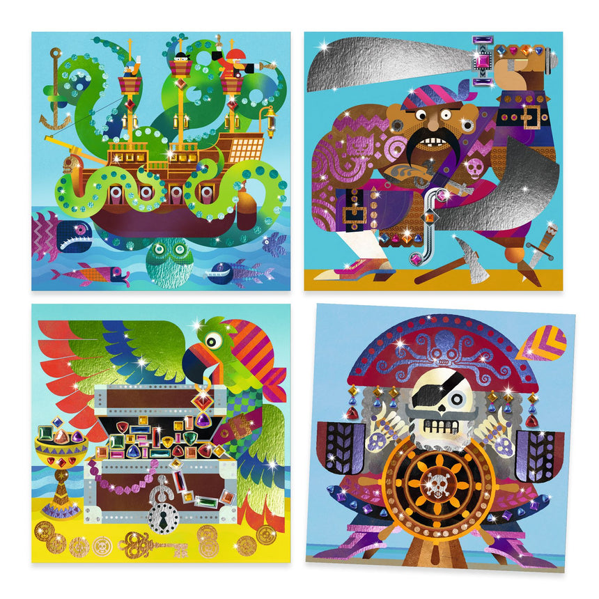 Djeco - Up & At 'Em! Pirates metal & gems craft set | Scout & Co