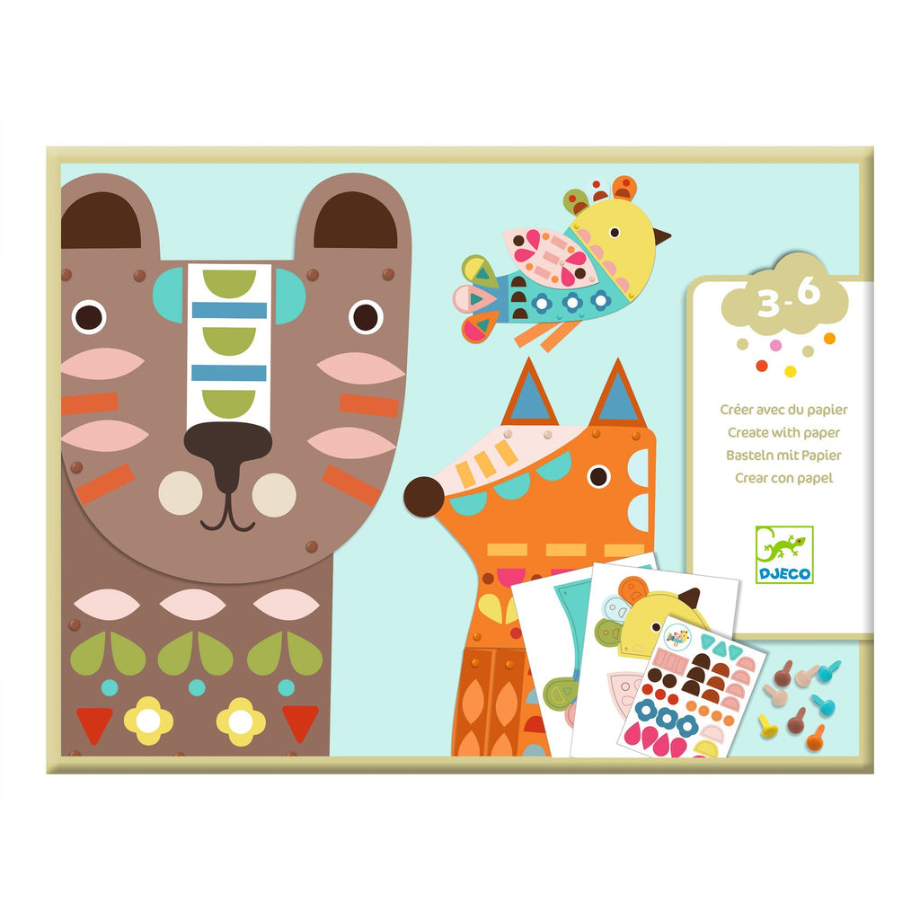 Djeco - 3 Giant Animals collage kit | Scout & Co