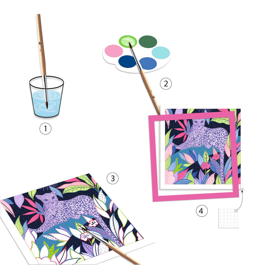 Djeco - Painting cards - Selva