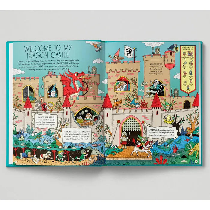 Where's Dragon In His Castle? Search and find book - David Macphail | Scout & Co