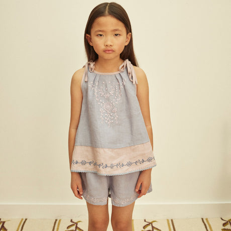 Apolina - Emeline top and shorts set - Blue Lilac | Scout & Co