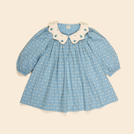 Apolina - Esther dress - Quilt calico blue pebble | Scout & Co