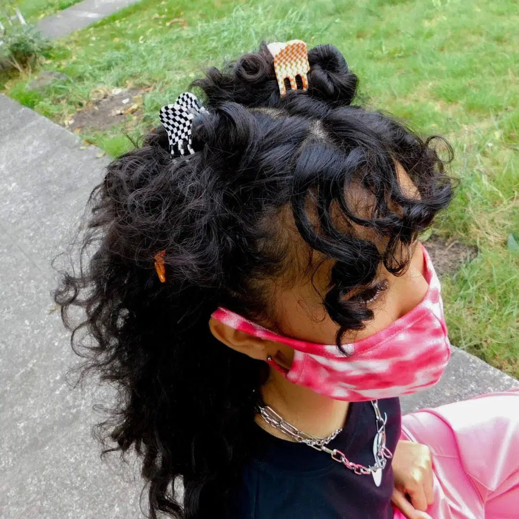 Chunks - Mini hair claw - Matte Glitch Check | Scout & Co