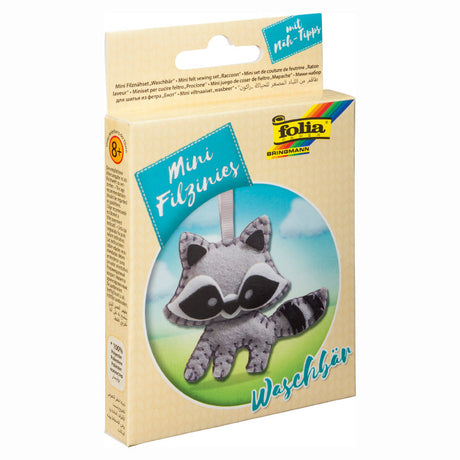 Folia - Mini felt sewing DIY kit - Raccoon | Scout & Co