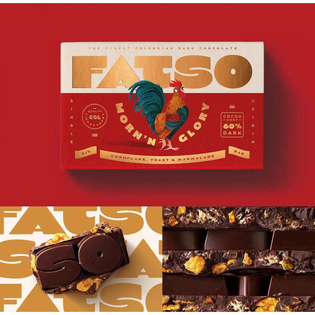 Fatso - Morn'n Glory dark chocolate bar - cornflake, toast & marmalade | Scout & Co