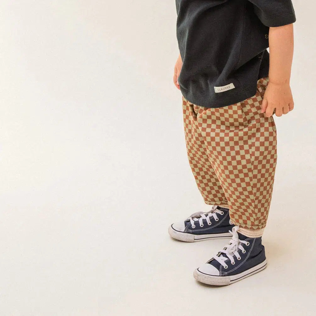 Claude & Co - Checkerboard trousers - Brick | Scout & Co