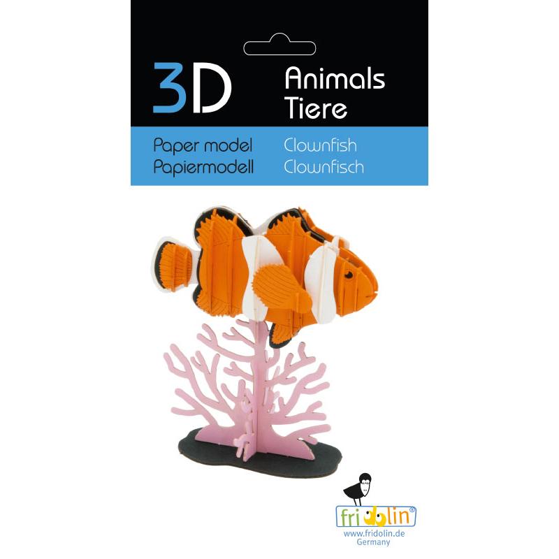 Fridolin - 3D cardboard animal puzzle - Clownfish | Scout & Co