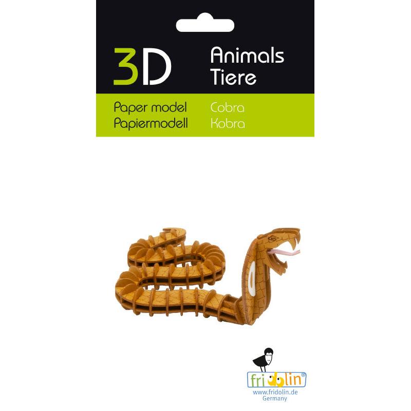 Fridolin - 3D cardboard animal puzzle - Cobra | Scout & Co
