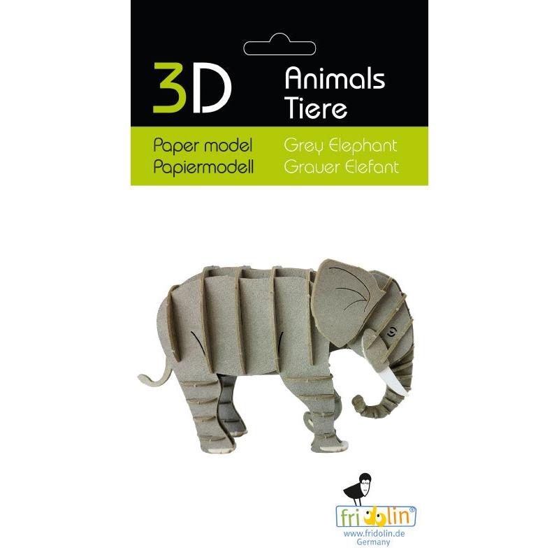 Fridolin - 3D cardboard animal puzzle - Elephant | Scout & Co