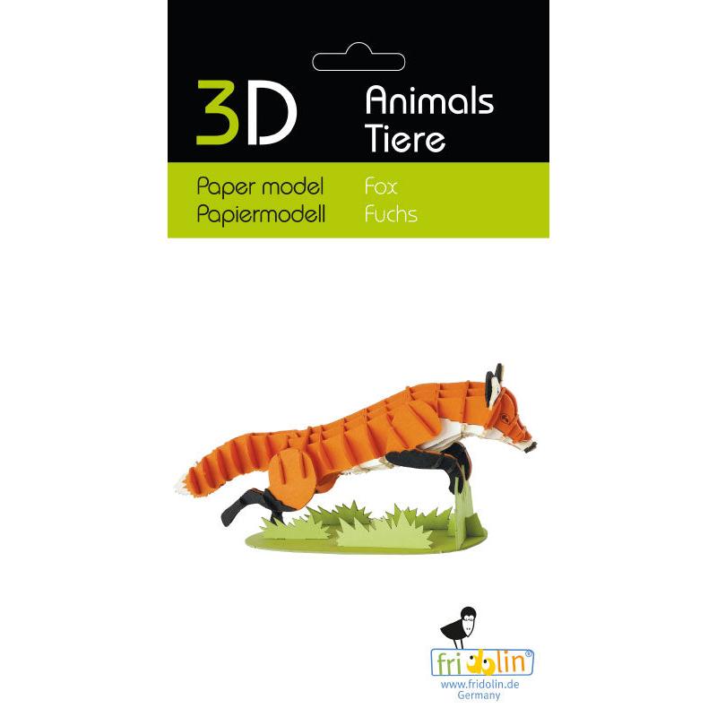 Fridolin - 3D cardboard animal puzzle - Fox | Scout & Co