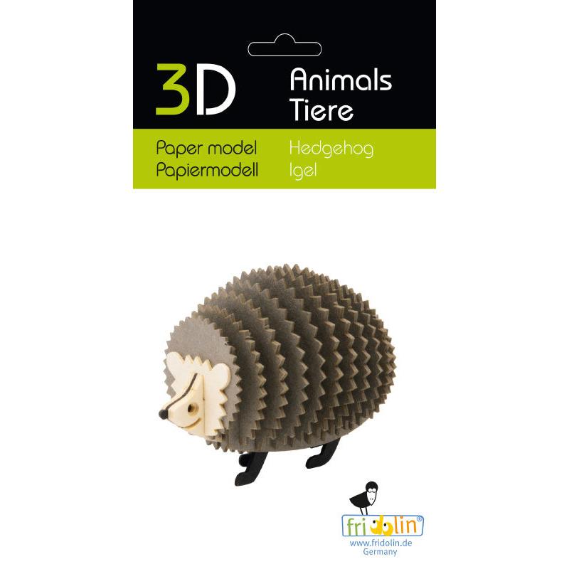 Fridolin - 3D cardboard animal puzzle - Hedgehog | Scout & Co