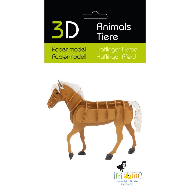 Fridolin - 3D cardboard animal puzzle - Haflinger Horse | Scout & Co