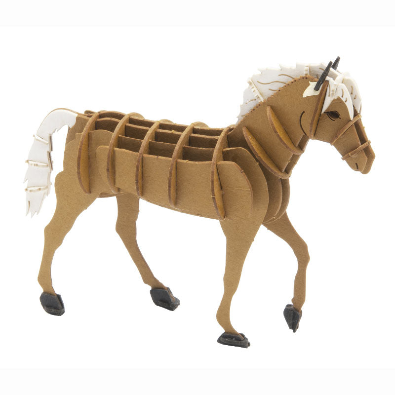 Fridolin - 3D cardboard animal puzzle - Haflinger Horse | Scout & Co