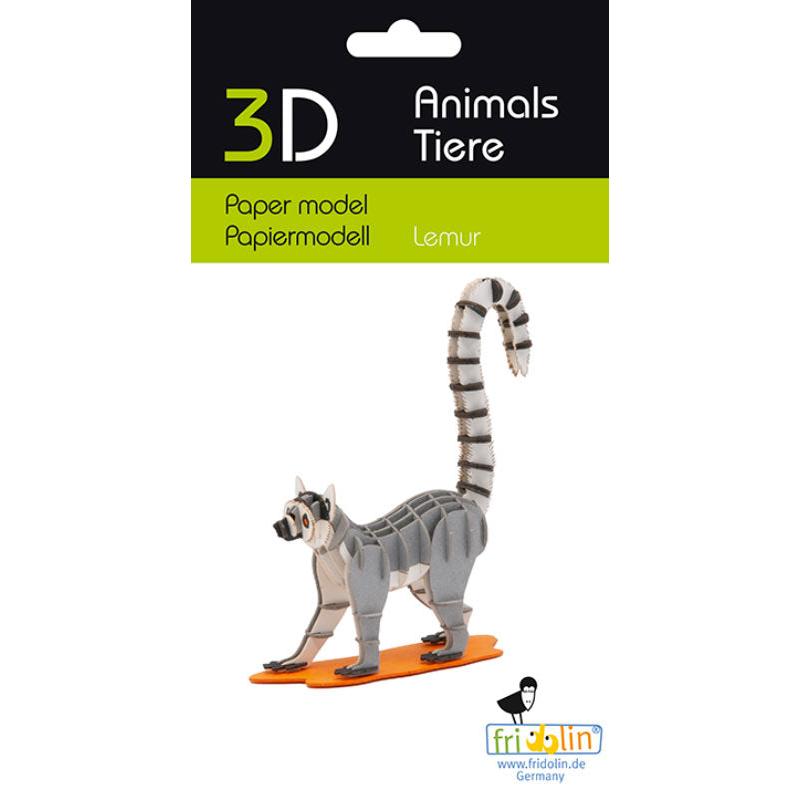 Fridolin - 3D cardboard animal puzzle - Lemur | Scout & Co
