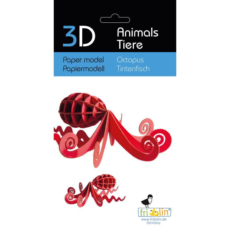 Fridolin - 3D cardboard animal puzzle - Octopus | Scout & Co