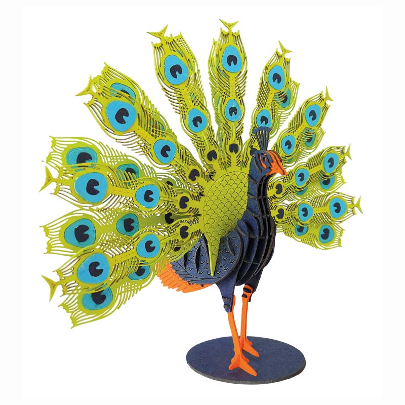 Fridolin - 3D cardboard animal puzzle - Peacock | Scout & Co