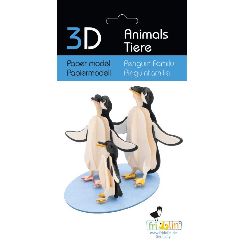Fridolin - 3D cardboard animal puzzle - Penguin Family | Scout & Co