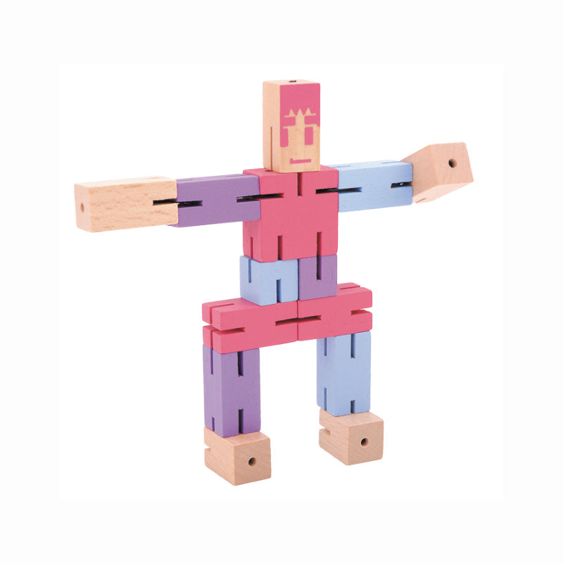Fridolin - Puzzle Boy - wooden puzzle cube - Purple Blue | Scout & Co